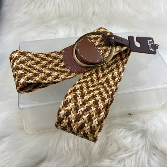 NEW FOSSIL STRAW STYLE BELT SIZE M Woman - Picture 1 of 8